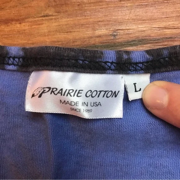 Prairie Cotton Blue Black Tie-Dye Swimsuit Cover-Up, EUC, L - Picture 4 of 12